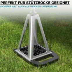 Wiltec Unterlegplatten Set für Stützblöcke, 225 x 165 x 20 mm, aus HDPE, 4 Stützplatten für Wohnwagen, Wohnmobil und Anhänger