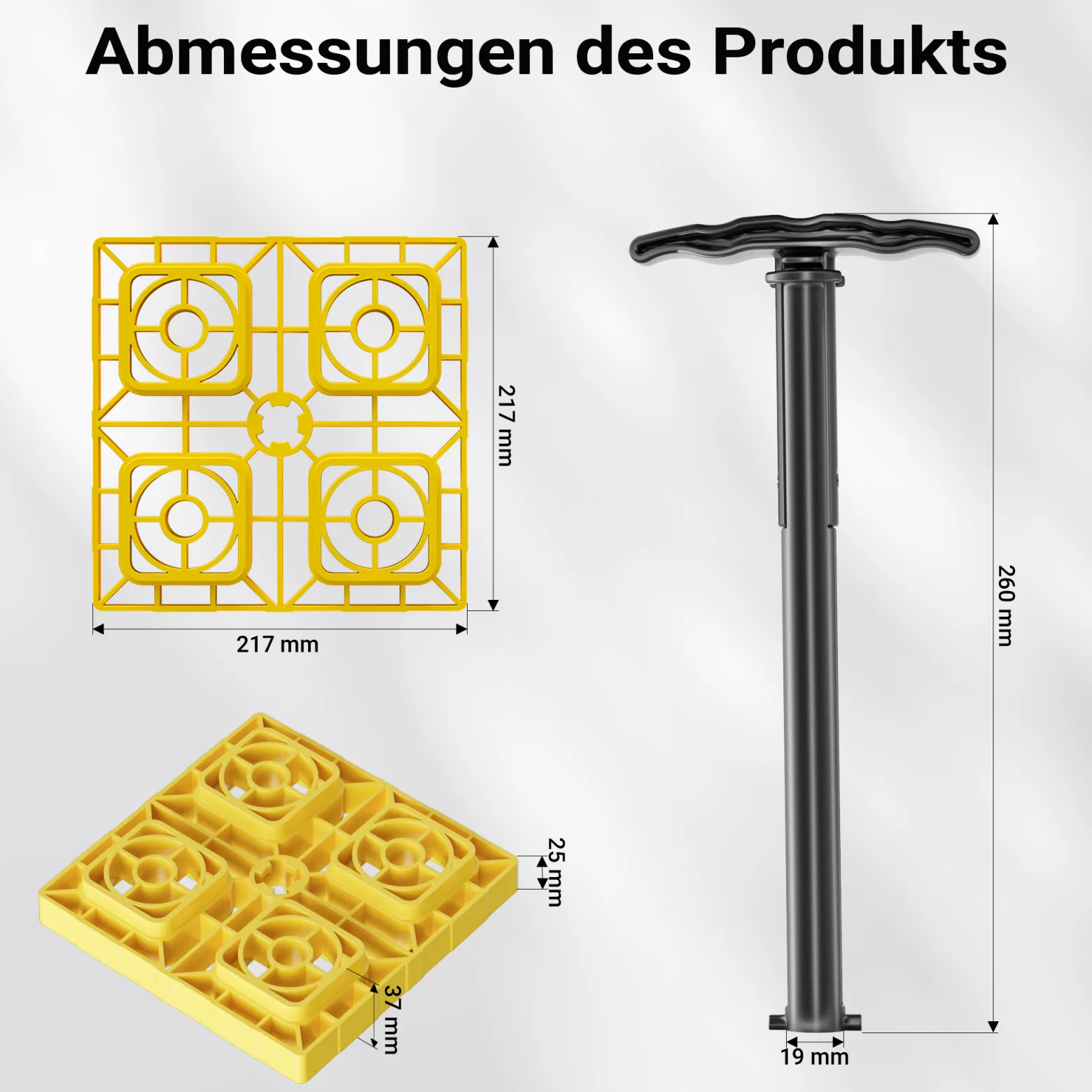 Wiltec Unterlegplatten Wohnwagen 10 Stück bis 13,5 t max. 11,3 cm Stapelhöhe, Stützplatten für Wohnmobile als Auffahrkeil und Stufenkeil nutzbar