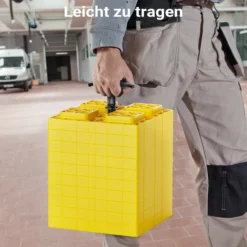 Wiltec Unterlegplatten Wohnwagen 10 Stück bis 13,5 t max. 11,3 cm Stapelhöhe, Stützplatten für Wohnmobile als Auffahrkeil und Stufenkeil nutzbar
