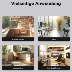 Wiltec Untertisch PC-Halterung mit Gleitschiene 360° Schwenkbar für Computer-Gehäuse bis 10kg