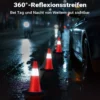 Wiltec Verkehrskegel 45 cm hoch, Leitkegel zum Absichern, Pylon reflektierend, Warnkegel aus robustem PVC und Gummi für Baustellen