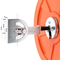 Wiltec Verkehrsspiegel 60 cm konvex, runder Sicherheitsspiegel mit 160-160° Sichtfeld, Konvexspiegel aus Polycarbonat, Überwachungsspiegel für Ausfahrten inkl. Montagematerial
