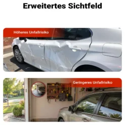 Wiltec Verkehrsspiegel 30 cm konvex, runder Sicherheitsspiegel mit 160° Sichtfeld, Konvexspiegel aus Polycarbonat, Überwachungsspiegel für Ausfahrten inkl. Montagematerial