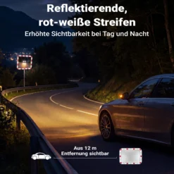 Wiltec Verkehrsspiegel 50 x 70 cm konvex, eckiger Sicherheitsspiegel mit rot-weißen Reflektorstreifen, bruchsicherer Konvexspiegel aus Kunststoff, Überwachungsspiegel für Ausfahrten