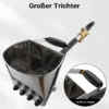 Wiltec Verputzmaschine 6-10 bar, Putzpistole mit 8 mm Düse, Mörtelpistole 3,7 l Trichter, Putzwerfer 72 cm, Putzmaschine Aluminium und Edelstahl