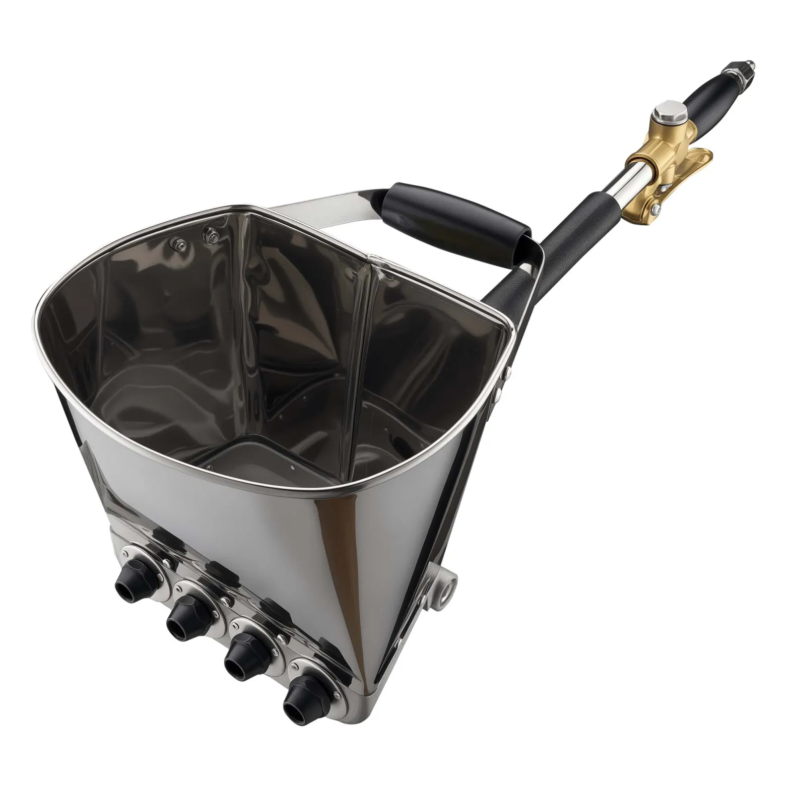 Wiltec Verputzmaschine 6-10 bar, Putzpistole mit 8 mm Düse, Mörtelpistole 3,7 l Trichter, Putzwerfer 72 cm, Putzmaschine Aluminium und Edelstahl