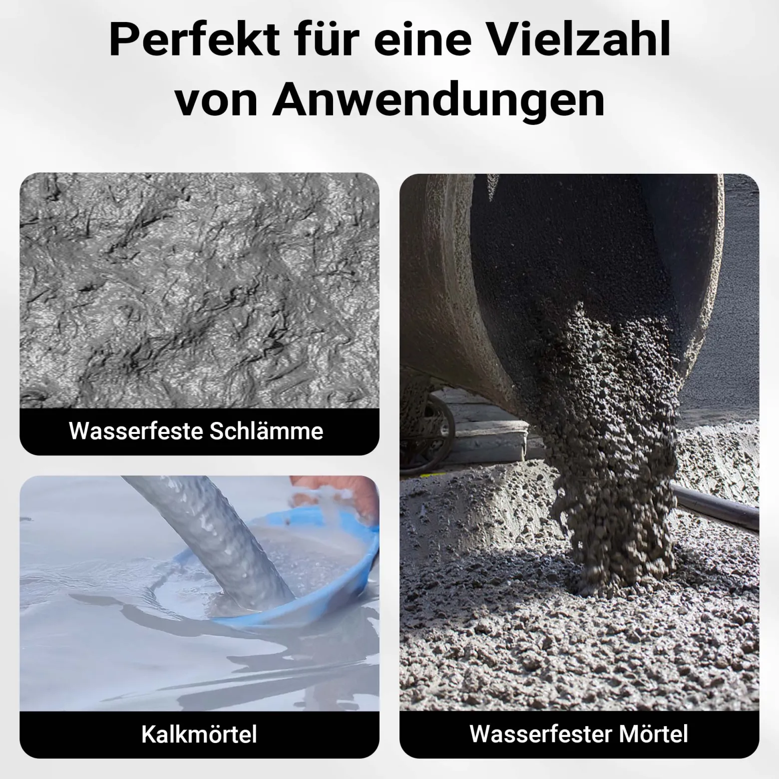 Wiltec Verputzmaschine 6-10 bar, Putzpistole mit 8 mm Düse, Mörtelpistole 3,7 l Trichter, Putzwerfer 72 cm, Putzmaschine Aluminium und Edelstahl