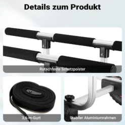 Wiltec verstellbarer Alu Kanuwagen bis 90 kg, Transportwagen für Boote, Kanus und Kajaks, SUP-Trolley mit Polstern, ⌀22 cm große PU-Räder & Gurtbändern, SUP-Wagen mit verstellbarer Auflagebreite