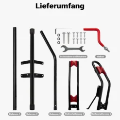 Wiltec vertikaler Fahrradständer 53 x 11 x 120 cm, Universal Fahrradhalter freistehend aus robustem Material, horizontaler Fahrrad Abstellständer