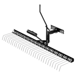 Wiltec Vertikutierer 120 cm für Aufsitzmäher, Rasenlüfter mit Stahlfedern für Rasentraktor, Rasenvertikutierer zum Rasen lüften und als Moosentferner
