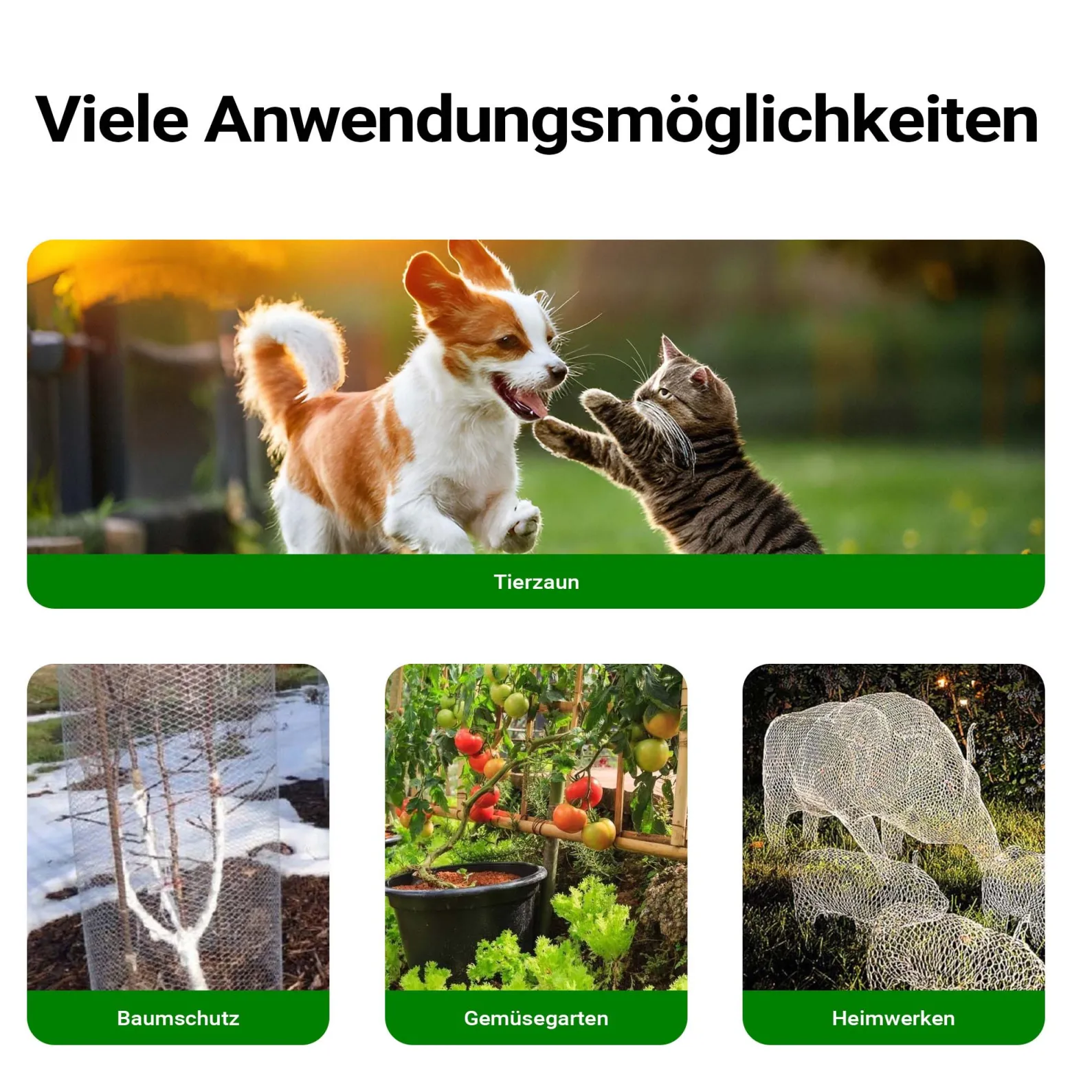 Wiltec Volierendraht 25 x 1 m, Hasendraht mit 50 mm Maschenweite, Sechseckgeflecht Stahl verzinkt, wetterfester Hühnerdraht für Gehege