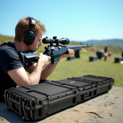 Wiltec Waffenkoffer 139,6 x 44,9 x 18,8 cm aus PP, Bogenkoffer für Bogensport und Gewehre