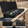 Wiltec Waffenkoffer 109,8 x 41,5 x 15,5 cm für Langwaffen, Gewehrkoffer mit Schaumstoffpolsterung für sicheren Transport, Langwaffenkoffer mit hoher Traglast und Tragegriff
