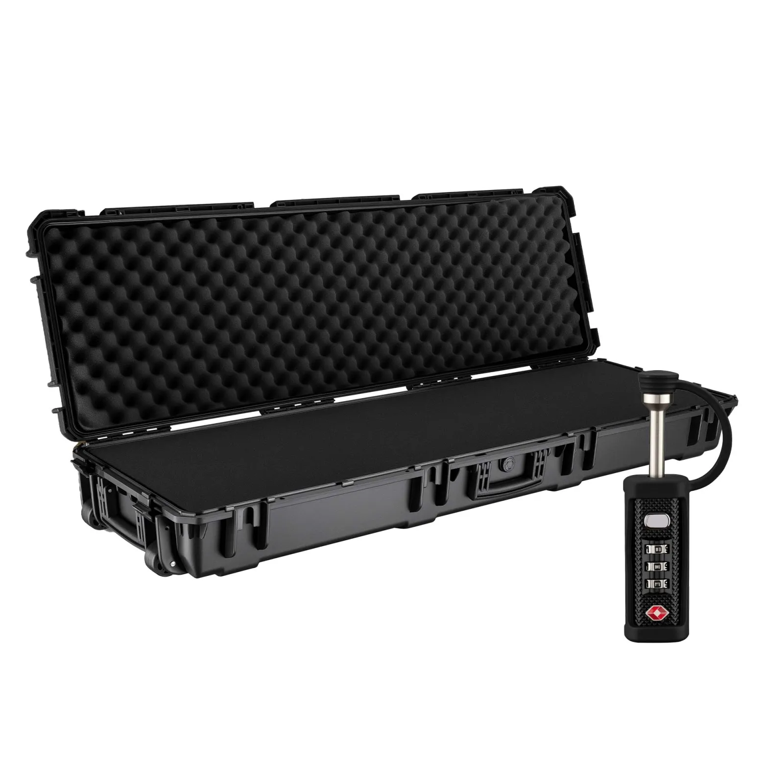 Wiltec Waffenkoffer 139,6 x 44,9 x 18,8 cm mit Kofferschloss, Langwaffenkoffer aus PP, Bogenkoffer für Bogensport und Gewehre