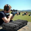 Wiltec Waffenkoffer 1060 x 466 x 173 mm für Langwaffen, Gewehrkoffer mit Schaumstoffpolsterung für sicheren Transport, Langwaffenkoffer mit Rollen und Tragegriff