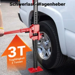 Wiltec 36‘‘ Wagenheber bis 3000 kg und max. 76 cm Hubhöhe, Offroad Farm Jack, Stockwinde für Geländewagen, SUV und ATV, Allzweckheber aus Stahl