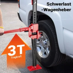 Wiltec 60‘‘ Wagenheber bis 3000 kg und max. 135 cm Hubhöhe, Offroad Farm Jack, Stockwinde für Geländewagen, SUV und ATV, Allzweckheber aus Stahl
