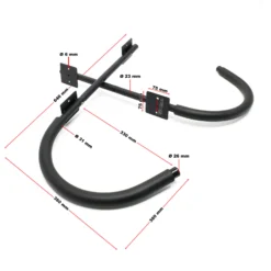 Wiltec Wandhalter bis 45 kg Tragkaft, Wandhaken für Kanus, Kajaks, SUP und mehr, Wandmontage Hängevorrichtung