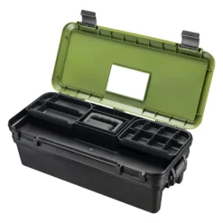 Wiltec Wartungskoffer für Waffen leer 643 x 299 x 210 mm aus Polypropylen, zweiteilige Reinigungsbox mit Gewehrhalterungen, Waffenkoffer für Waffenreinigung