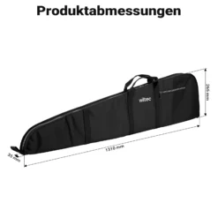 Wiltec wasserabweisende Gewehrtasche Typ 1 mit Polsterung, Gewehrfutteral mit Reißverschluss, Waffentasche mit robustem Außenmaterial
