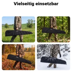Wiltec wasserabweisende Gewehrtasche Typ 1 mit Polsterung, Gewehrfutteral mit Reißverschluss, Waffentasche mit robustem Außenmaterial
