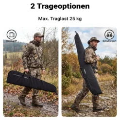 Wiltec wasserabweisende Gewehrtasche Typ 1 mit Polsterung, Gewehrfutteral mit Reißverschluss, Waffentasche mit robustem Außenmaterial