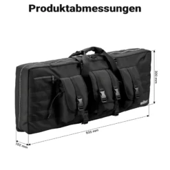Wiltec wasserabweisende Gewehrtasche Typ 2 mit Polsterung, Gewehrfutteral mit Reißverschluss, Waffentasche mit robustem Außenmaterial