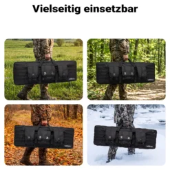 Wiltec wasserabweisende Gewehrtasche Typ 2 mit Polsterung, Gewehrfutteral mit Reißverschluss, Waffentasche mit robustem Außenmaterial