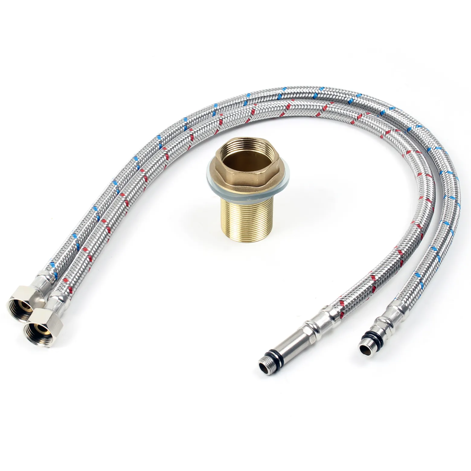 Wiltec Wasserhahn für Küchenarmatur um 360° drehbar, verchromt mit 16,41mm Anschluss (3/8")