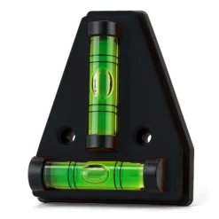Wiltec Wasserwaage magnetisch Kreuzwasserwaage mit 2 Libellen, Magnetwasserwaage für Wohnmobil, Haushalt und Bau, kompakte Mini Wasserwaage aus ABS mit Magnetrückseite