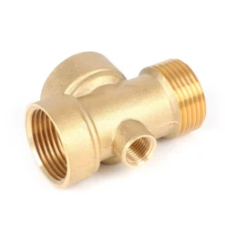 Wiltec 4-Wege Verteiler Messing 2x IG DN25 1" 1x AG DN25 1" 1x IG 1/4" Anschluss für Hauswasserwerk, Pumpe und Membrankessel