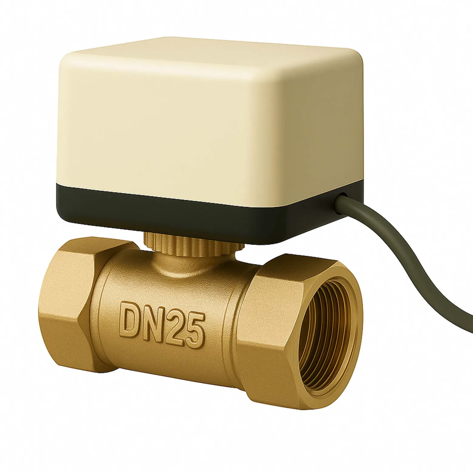 Wiltec 2-Wege Zonenventil DN25 33,7 mm (1"), Zweiwegeventil 230 VAC, Einheit aus Umschalt-Kugelventil und aufgesetztem Steuergerät