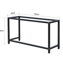 Wiltec Werkbankgestell 100 x 50 x 80 cm, Tischgestell belastbar bis 250 kg, Werkbank Untergestell mit höhenverstellbaren Füßen bis 83,5 cm