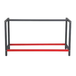 Wiltec Werkbank Gestell 150 x 57 x 81 cm aus Stahl, Werkbankgestell in Anthrazit Rot, Tischgestell max. 200 kg als Werkbank, Arbeitstisch & Sideboard