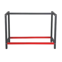 Wiltec Werkbank Gestell 100 x 57 x 81 cm aus Stahl, Werkbankgestell in Anthrazit Rot, Tischgestell max. 200 kg als Werkbank, Arbeitstisch & Sideboard