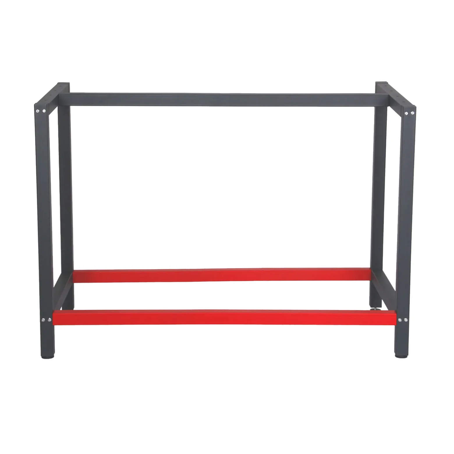 Wiltec Werkbank Gestell 100 x 57 x 81 cm aus Stahl, Werkbankgestell in Anthrazit Rot, Tischgestell max. 200 kg als Werkbank, Arbeitstisch & Sideboard