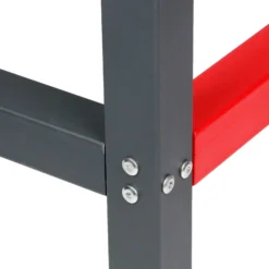 Wiltec Werkbank Gestell 175 x 57 x 81 cm aus Stahl, Werkbankgestell in Anthrazit Rot, Tischgestell max. 200 kg als Werkbank, Arbeitstisch & Sideboard