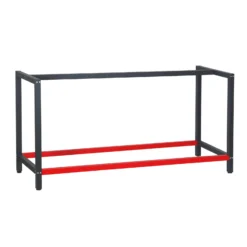Wiltec Werkbank Gestell 175 x 57 x 81 cm aus Stahl, Werkbankgestell in Anthrazit Rot, Tischgestell max. 200 kg als Werkbank, Arbeitstisch & Sideboard