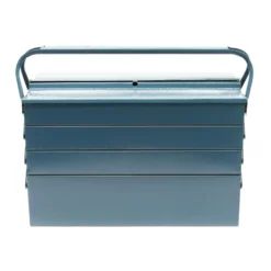 Wiltec Werkzeugkiste 420x200x250mm aus Stahl mit 7 Fächern, beständiger Werkzeugkasten mit Handgriff, Werkzeugbox