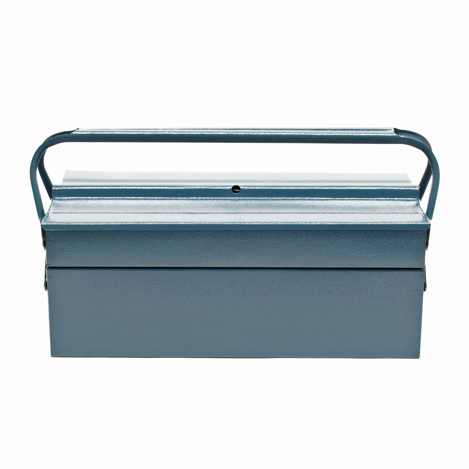 Wiltec Werkzeugkiste 420x200x160mm aus Stahl mit 3 Fächern, beständiger Werkzeugkasten mit Handgriff, Werkzeugbox