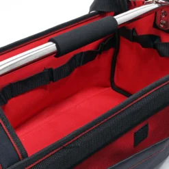Wiltec Werkzeugtasche Größe L 33x18,5x25 cm, Werkzeugbeutel mit verstellbarem Schultergurt und Tragegriff, Innen- und Außenfächer, Aufbewahrungstasche