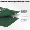 Wiltec wetterfeste Abdeckplane dunkelgrün, wasserfeste Plane mit Ösen 4 x 7 m, Polyester Plane 650 g/m², UV-resistente Gartenplane, robuste Schutzplane mit PVC Beschichtung