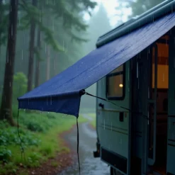 Wiltec wetterfeste Abdeckplane blau, wasserfeste Plane mit Ösen 3 x 6 m, Polyester Plane 650 g/m², UV-resistente Gartenplane, robuste Schutzplane mit PVC Beschichtung