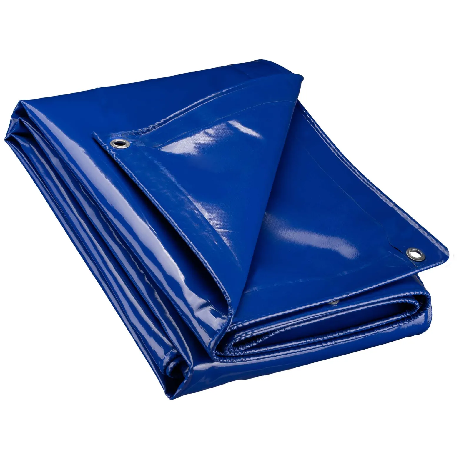 Wiltec wetterfeste Abdeckplane blau, wasserfeste Plane mit Ösen 3 x 6 m, Polyester Plane 650 g/m², UV-resistente Gartenplane, robuste Schutzplane mit PVC Beschichtung