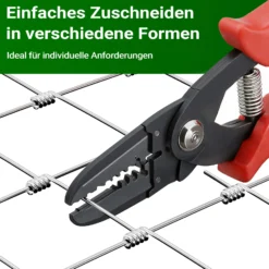 Wiltec Wildzaun 125/13/15 50 m lang, 125 cm hoch, 13 Drahtreihen, 15 cm Maschenbreite, Weidezaun aus Knotengeflecht, Drahtzaun z. B. für Forst- und Landwirtschaft