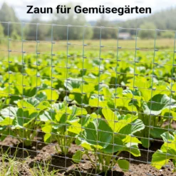 Wiltec Wildzaun 125/13/15 50 m lang, 125 cm hoch, 13 Drahtreihen, 15 cm Maschenbreite, Weidezaun aus Knotengeflecht, Drahtzaun z. B. für Forst- und Landwirtschaft