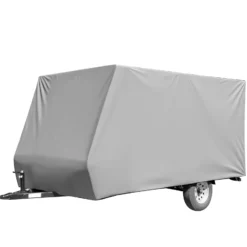 Wiltec Wohnwagen Schutzhülle Größe S 426 x 225 x 220 cm Plane, Abdeckplane für Caravan und Wohnmobil, Wohnwagenplane aus PP, Schutzhaube Abdeckung