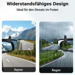 Wiltec Wohnwagenspiegel 120x180mm universal schwarz Außenspiegel für Wohnwagen und Caravan mit Gummiklemmen, stufenlos verstellbar, Aufbewahrungstasche