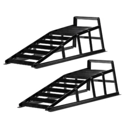Wiltec 2x Auffahrrampe bis 2 t je Paar 905 x 295 x 278 mm, Auffahrbock für Fahrzeuge, Wartungsrampe aus Stahl