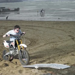 Wiltec 2x Auffahrrampe 228 cm 1360 kg für Quad ATV Motorrad, Aluminium Auffahrschiene faltbar, Verladerampe rutschsicher